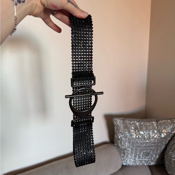 Black Rhinestone Belt - Picture 4 of 5